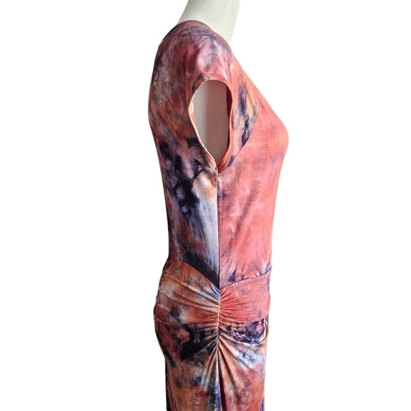 NWT Venus RUCHED TIE DYE MAXI DRESS Size Large - Picture 5 of 13